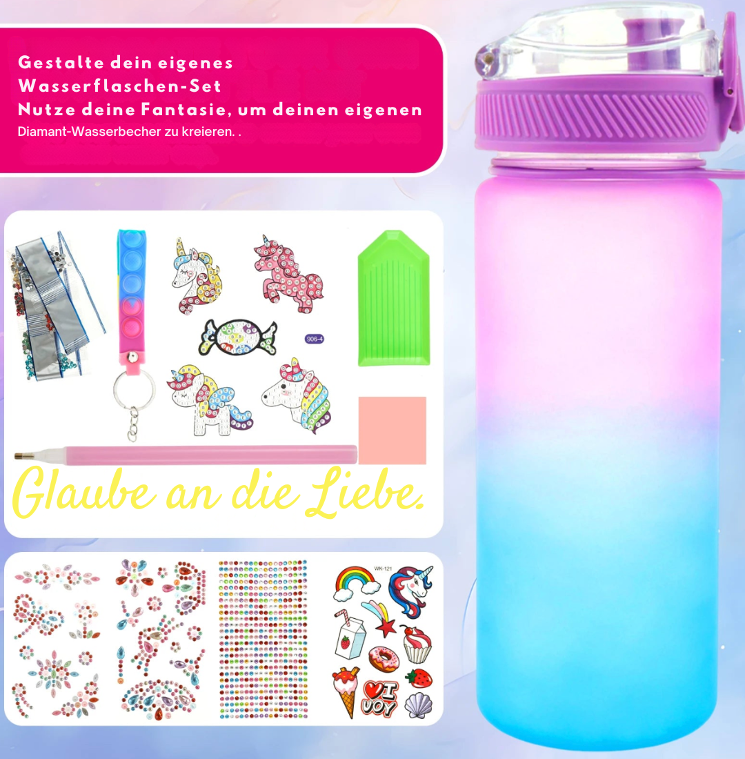 Girls Wasserflasche zum Selbstgestalten