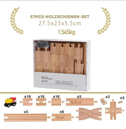 Holz-Eisenbahn-Set