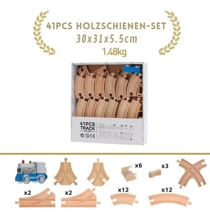 Holz-Eisenbahn-Set