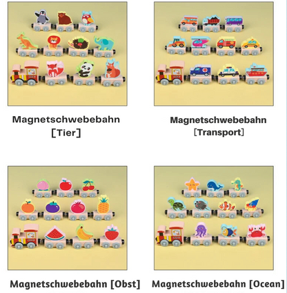 Magnetischer Montessori-Holzzug