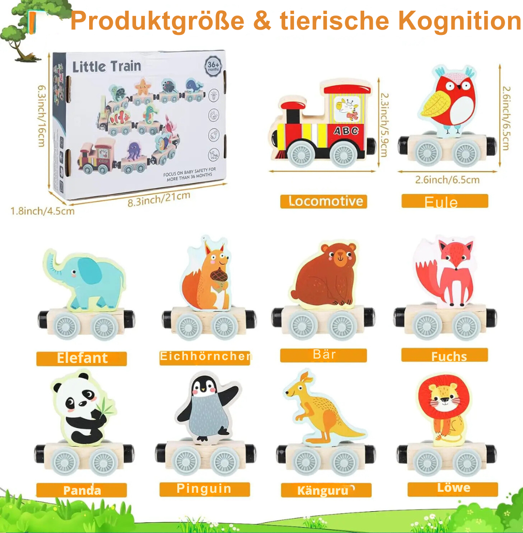 Magnetischer Montessori-Holzzug